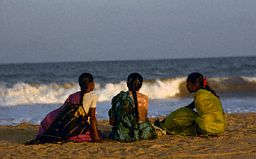 Femmes indiennes sur la plage