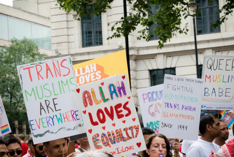 Participants musulmans à la London Pride 2019